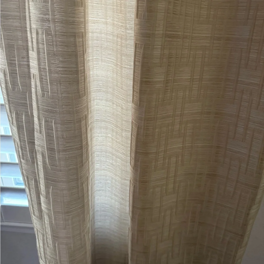 Z-gallerie Belmont patterned ivory curtain panels